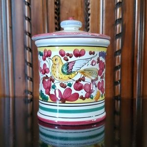 🇮🇹 4 1/2" Handcrafted Beautiful Jar & Lid Garlic Jar